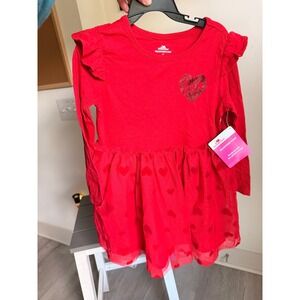 NWT‎ Girls red hearts Valentine's Day Love dress 4t